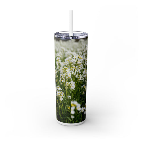 Skinny Tumbler with Straw – 20 oz Stainless Steel Cup