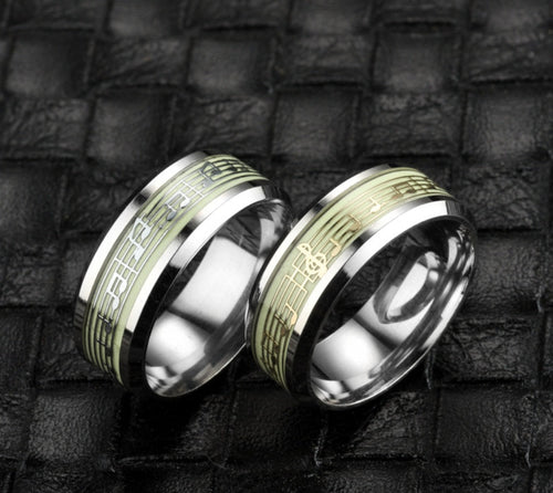 Luminous music five-line music score ring