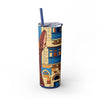Skinny Tumbler with Straw – 20 oz Stainless Steel Cup