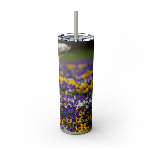 Skinny Tumbler with Straw – 20 oz Stainless Steel Cup