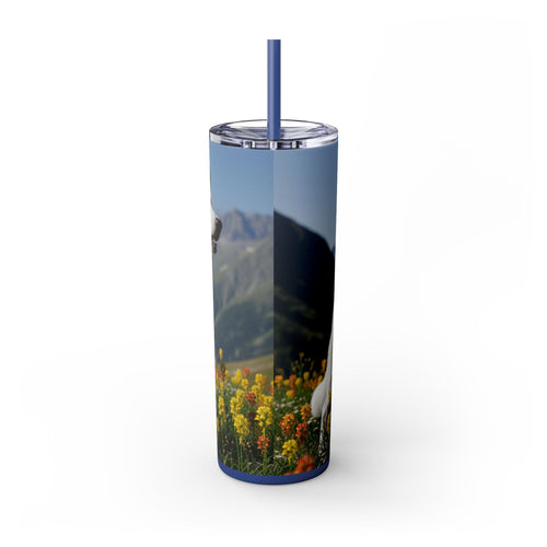 Skinny Tumbler with Straw – 20 oz Stainless Steel Cup