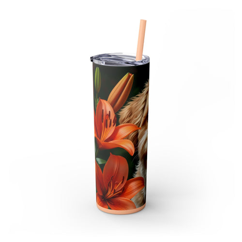 Skinny Tumbler with Straw – 20 oz Stainless Steel Cup