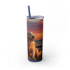 Skinny Tumbler with Straw – 20 oz Stainless Steel Cup