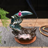 The Moon Backflow Incense Burner Holder Smoke Waterfall Incense Sticks Holder Home Decor