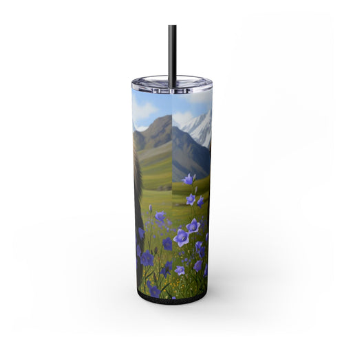 Skinny Tumbler with Straw – 20 oz Stainless Steel Cup