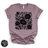 Black Flowers Tee | Dark Floral Graphic T-Shirt