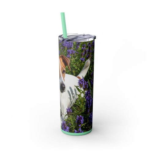 Skinny Tumbler with Straw – 20 oz Stainless Steel Cup
