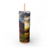 Skinny Tumbler with Straw – 20 oz Stainless Steel Cup