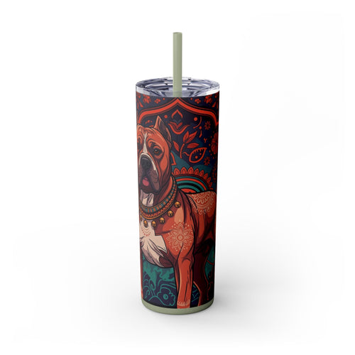 Skinny Tumbler with Straw – 20 oz Stainless Steel Cup