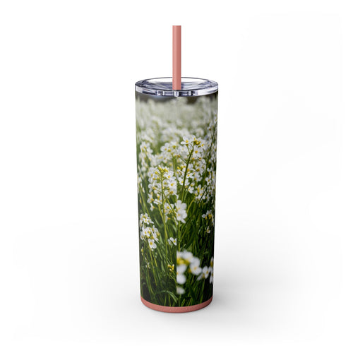 Skinny Tumbler with Straw – 20 oz Stainless Steel Cup