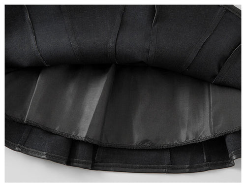Autumn Winter New Style Children Foreign Style Korean Leather Skirt
