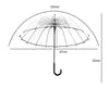 Big Long Handle 16 Rib Transparent Umbrella