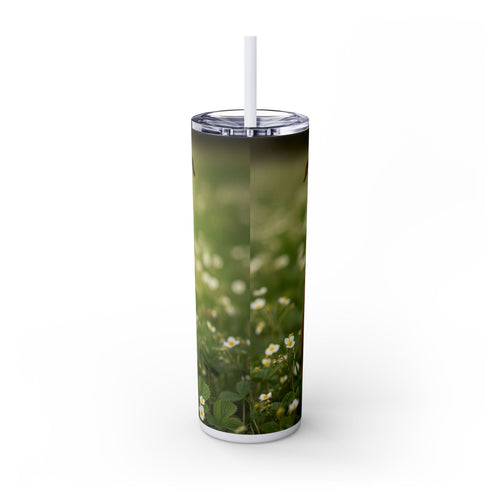 Skinny Tumbler with Straw – 20 oz Stainless Steel Cup