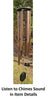 Amish handmade Wind Chimes 48”–80” – Square Aluminum Deep Tone Outdoor Chimes for Meditation & Garden Ambience