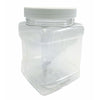Clear PET Plastic Grip Dry/Liquid Food Storage Jars w/ Caps (Food Grade - BPA Free)