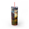 Skinny Tumbler with Straw – 20 oz Stainless Steel Cup