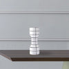 Modern Simple Nordic Creative Home White Ceramic Vase Fashion Stripe Handicraft Ornament Home Decoration