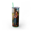 Skinny Tumbler with Straw – 20 oz Stainless Steel Cup