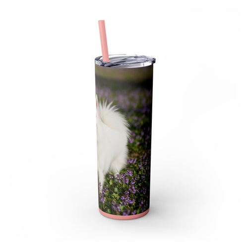 Skinny Tumbler with Straw – 20 oz Stainless Steel Cup