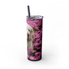 Skinny Tumbler with Straw – 20 oz Stainless Steel Cup