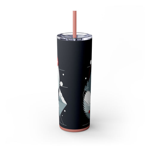 Skinny Tumbler with Straw – 20 oz Stainless Steel Cup