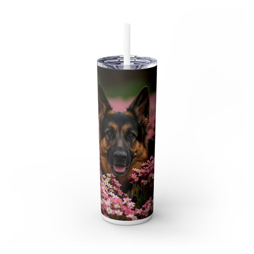 Skinny Tumbler with Straw – 20 oz Stainless Steel Cup
