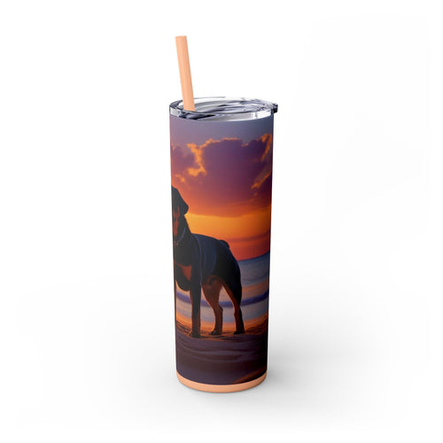 Skinny Tumbler with Straw – 20 oz Stainless Steel Cup