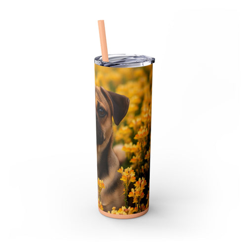 Skinny Tumbler with Straw – 20 oz Stainless Steel Cup