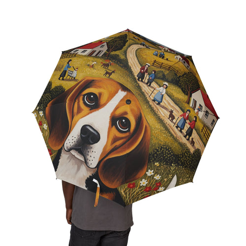 48 Semi-Automatic Umbrella – Windproof Large Travel Rain Umbrella