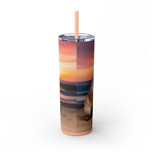Skinny Tumbler with Straw – 20 oz Stainless Steel Cup