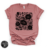 Black Flowers Tee | Dark Floral Graphic T-Shirt