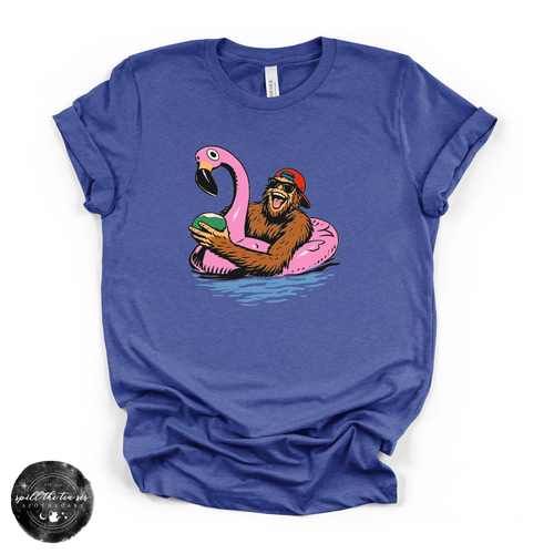 Bigfoot Floating Tee | Funny Summer Sasquatch Graphic T-Shirt