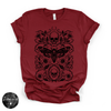 Skull Moth Tee | Gothic Death's Head Moth Graphic T-Shirt {BLACK DESIGN}