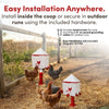 RentACoop 2 Gallon Chicken Waterer with 4 Auto-Fill Water Cups and 4 Horizontal nipples