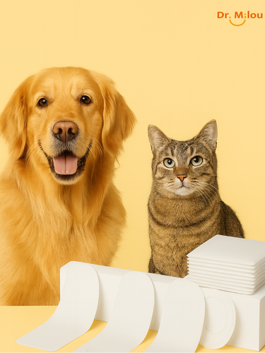 Dr. Milou Pet Dental Finger Wipes – Daily Oral Care for Dogs & Cats