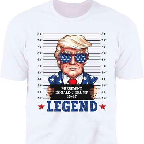 Trump Mugshot Legend Shirt | Trump 2024 Shirt | Trump Supporters Tee | Donald Trump Shirt Bright C1077 - GOP