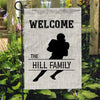 Welcome To The Sport Players House Baseball Personalized Custom Garden Flag