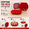 RentACoop Seven (7) Pack Stackable Egg Collection Trays With Two Metal Hanging Clips