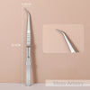 6 Adjustable Stainless Steel Non-slip Tweezers 2 Pcs Set: Bent-Tip Tweezers and Straight-Tip Tweezers