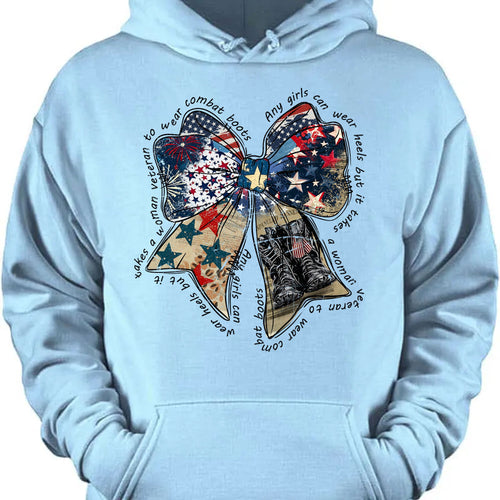 Any Girl Can Wear Heels Shirt | Coquette American T-Shirt | Memorial Coquette Bow Shirt | Fourth of July Shirt | Independence Day Tee 682312