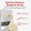 Galvanized Chicken Trough Feeder, Weatherproof Poultry Food Dispenser with Lid - 50lb