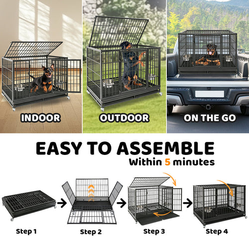 48 Heavy Duty Dog Cage for XL/XXL Dogs 481D