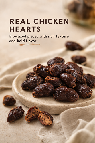 Chicken Hearts for Dogs & Cats | Nutrient-Rich Treat | Whisker & Tail Co.
