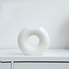 Nordic Style Simple Ceramic Vase Semicircle Creative Flower Device
