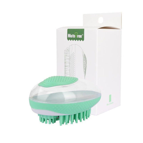 2-in-1 Pet Massager Silicone Bathing Brush