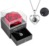 Preserved Flower Rose Flower Necklace Jewelry Box Gift