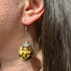 Quail Egg Earrings, Brown
