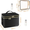 Double Layer Lady's Skin Care Products Cosmetic Makeup Brush Separated Storage Bag Portable Waterproof Portable Cosmetic Bag Wholesale