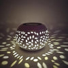 Outdoor Wrought Iron Solar Hollow Lawn Lamp Garden Ornament