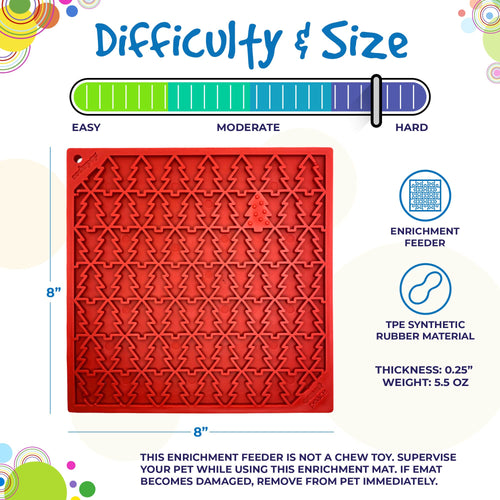Peace Christmas Tree emat - Enrichment Lick Mat for Dogs and Cats | Christmas Tree design | SodaPup